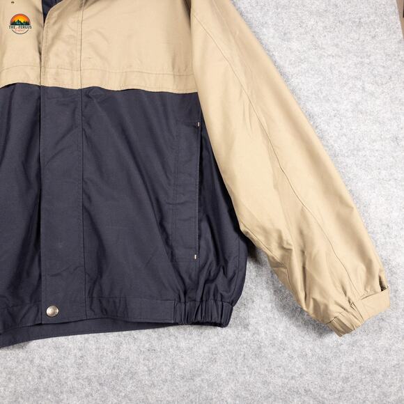 Claiborne Bomber Jacket Tan Blue Long Sleeve Full-Zip Jogger Men's Size Large - Picture 11 of 15